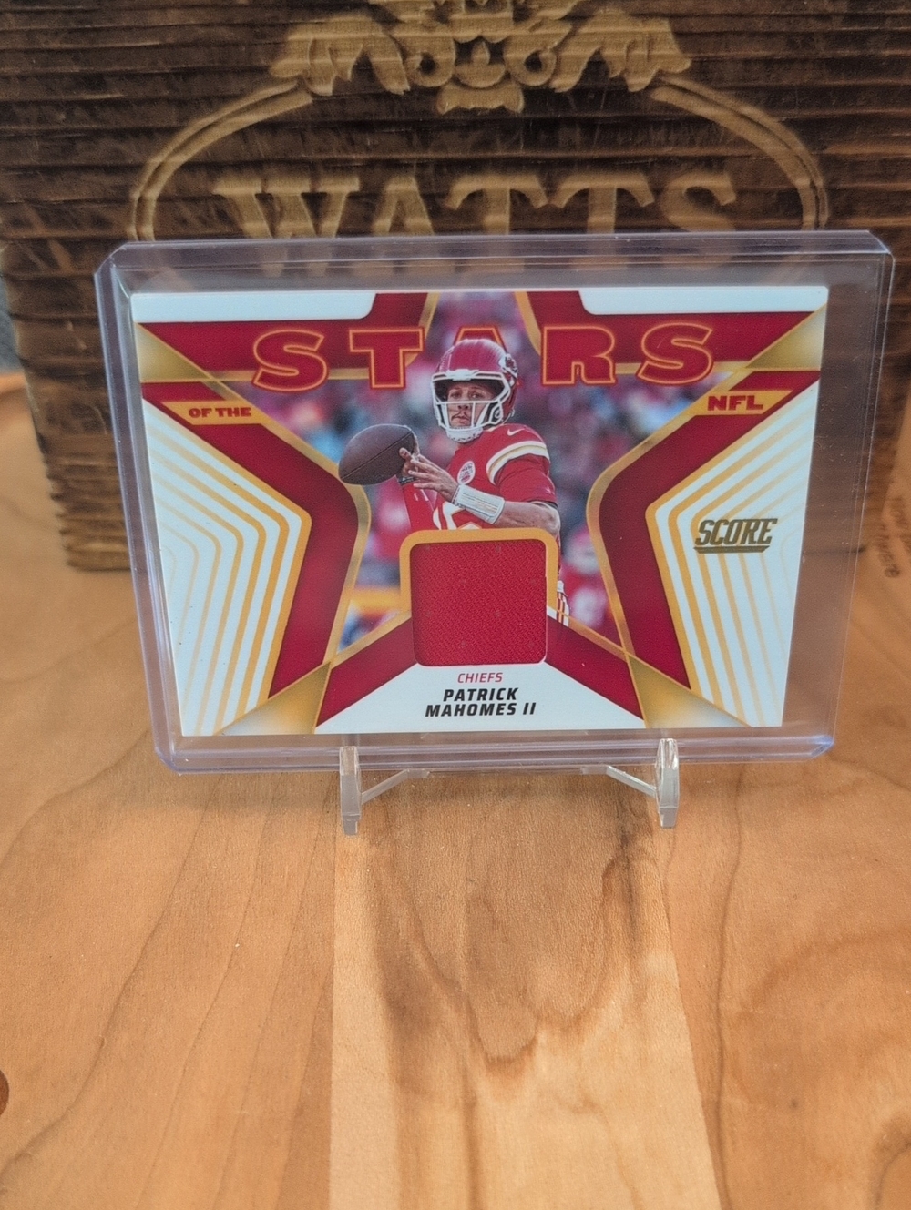 2025 Score Patrick Mahomes Jersey Relic Patch Card Chiefs